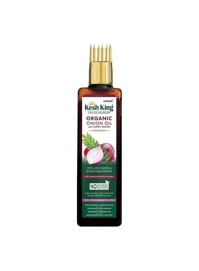 Kesh King Hair Growth Organic Onion Oil with Curry Leaves 100ml - Image 2